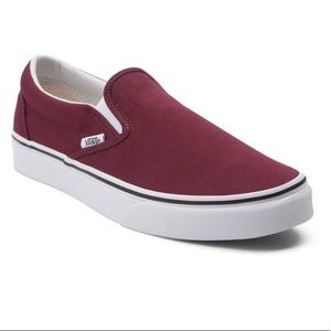 Burgundy Vans Size 8